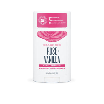Schmidts - Deodorant - Rose Vanilla, 2.65oz (Pack of 1)