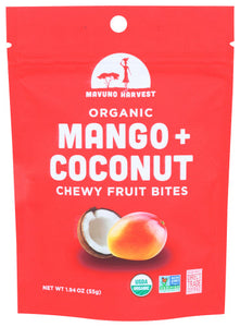 Mavuno Harvest - Bites Fruit Mango Coconut, 1.94 oz - Pack of 8