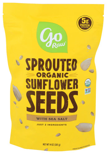 Go Raw - Seed Sunflower Sprouted, 14 Oz (Pack of 6)