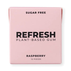 Refresh Gum - Raspberry Sugar-Free Chewing Gum 12 PC - Pack of 12