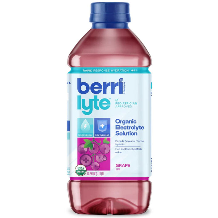 Berri Lyte - Organic Grape Electrolyte Solution, 1 L - Pack of 6