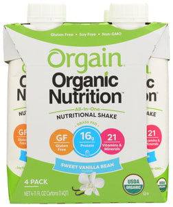 Orgain Protein Ready-to-Drink Vanilla Organic 44 FO - Pack of 3