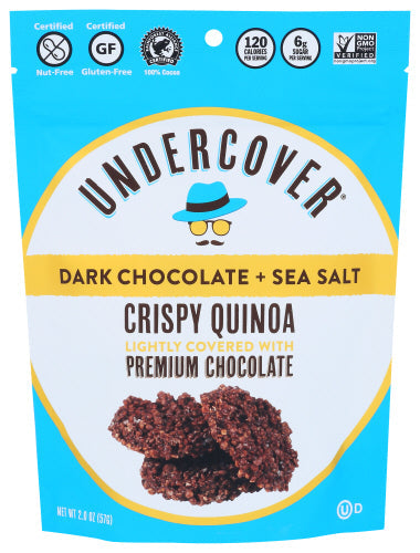 Undercover Quinoa Bites Quinoa Dark Chocolate Seasalt 2 Oz - Pack Of 12