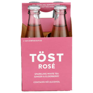 Tost - Rosé All-Natural Alcohol Free Sparkling Beverage 4Pk 33.8 FO - Pack of 6