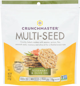 Crunchmaster - Multiseed Rosemary Olive Oil Cracker, 4 Oz (Pack Of 12)