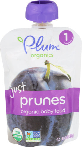 Plum Organics Baby Puree Just Fruit Prune Organic 3.5 Oz - Pack Of 6