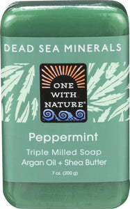 ONE WITH NATURE SOAP BAR PEPPERMINT 7 OZ - Pack of 1