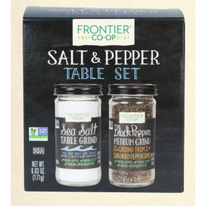 Frontier Herb - Natural Sea Salt & Black Pepper Table Set