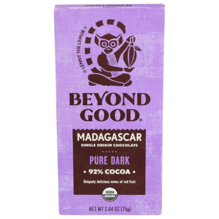 Beyond Good - Organic 92% Cocoa Dark Chocolate Bar, 2.64 oz