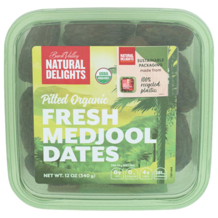 Bard Valley - Natural Delights Pitted Organic Fresh Dates Medjool, 12 Oz - Pack of 1