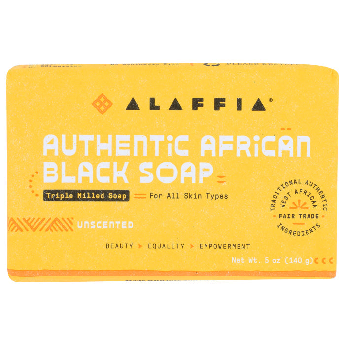 Alaffia - Soap Authentic African Black Unscented, 5 Oz - Pack of 1