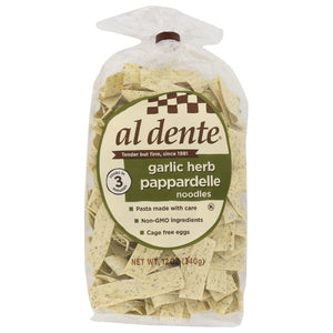 Al Dente - Pasta Pappardelle Garlic & Herb, 12 Oz - Pack of 6