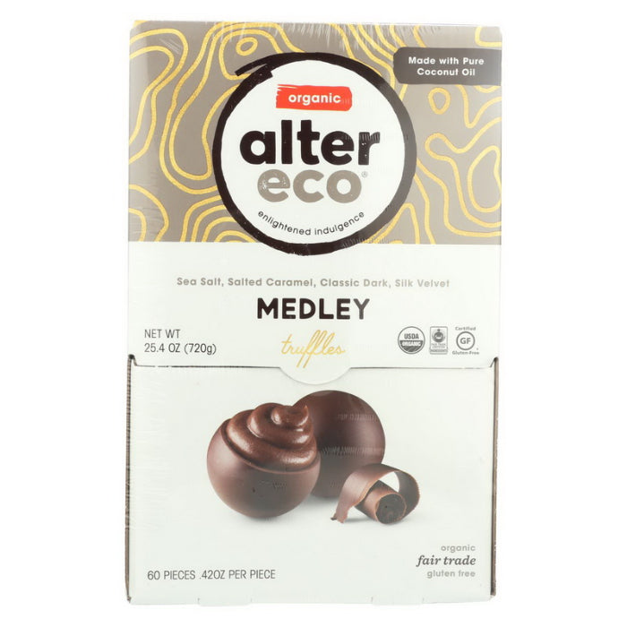 Alter Eco Chocolate Truffle Medley Organic 60 Pc