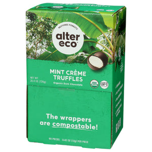 Alter Eco - Chocolate Truffle Dark Mint Organic 0.42 Oz - Pack of 60