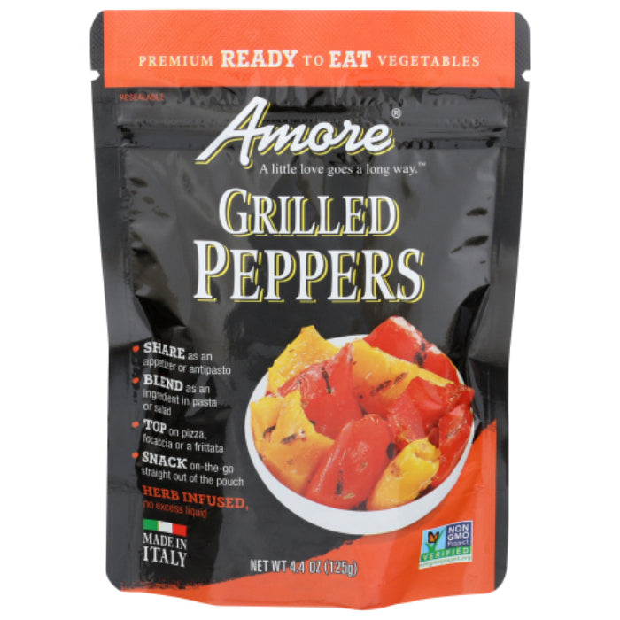 Amore Grilled Peppers 4.4 Oz Pack of 10
