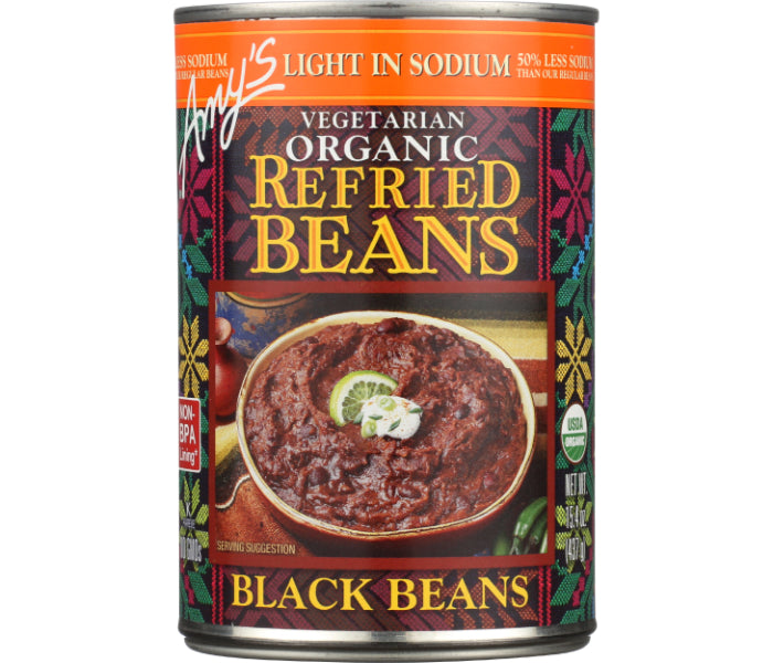 Amy's - Bean Refried Low Sodium Black Gluten-Free, 15.4 Oz - Pack Of 1