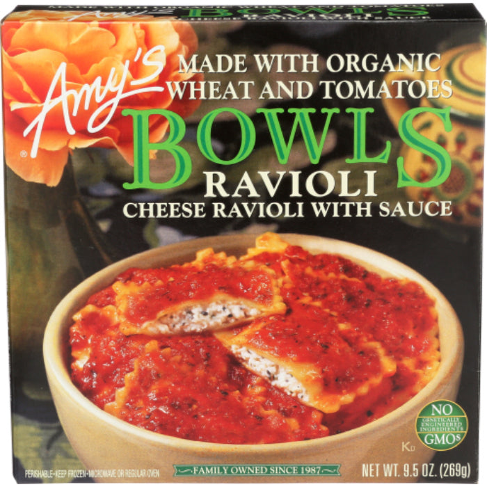 Amy's - Bowl Ravioli Cheese Sauce, 9.5 Oz - Pack Of 12