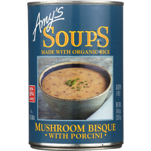 Amy's - Soup Mushroom Bisque Porcini, 14 Oz (Pack of 12)