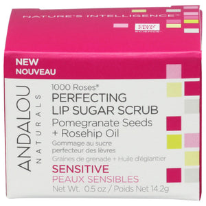 Andalou Naturals - Scrub Sugar Lip Perfect, 0.5 oz