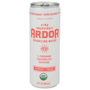 Ardor Organic Inc - Sparkling Water Grapefruit 12 Fl Oz - Pack of 12