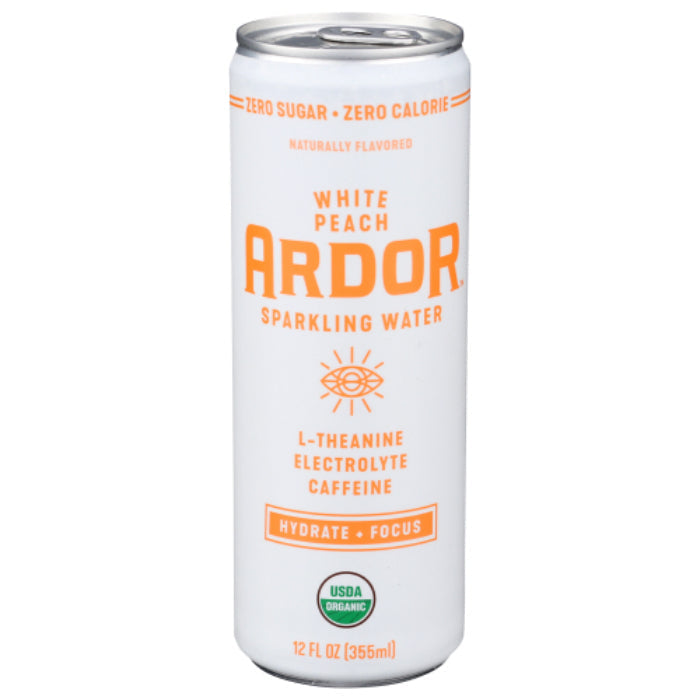 Ardor Organic Inc - Sparkling Water White Peach 12 Fl Oz - Pack of 12