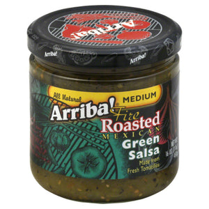 Arriba! - Salsa Green Med, 16 Oz - Pack of 6