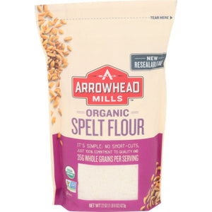 Arrowhead Mills - Flour Whole Spelt Organic, 22 Oz - Pack of 6