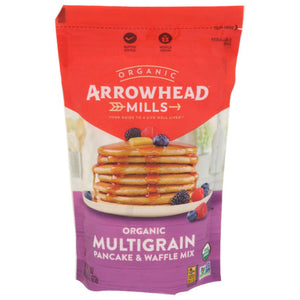 Arrowhead Mills - Organic Multigrain Pancake & Waffle Mix, 22 Oz - Pack of 6