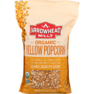 Arrowhead Mills - Organic Yellow Popcorn, 28 Oz - Pack of 6