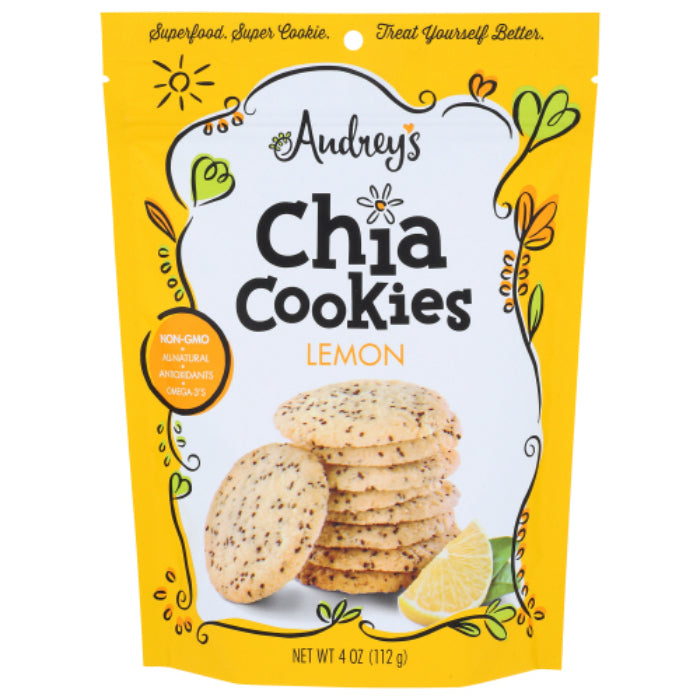 Audrey's - Cookie Chia Lemon, 4 Oz - Pack of 6