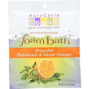 Aura Cacia - Bath Foam Patchouli Orange Peace, 2.5 oz - Pack of 6