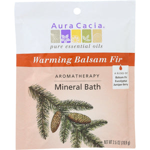 Aura Cacia - Bath Mineral Balsam Fir Warming, 2.5 oz - Pack of 6