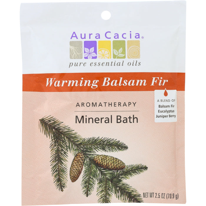 Aura Cacia - Bath Mineral Balsam Fir Warming, 2.5 oz - Pack of 6