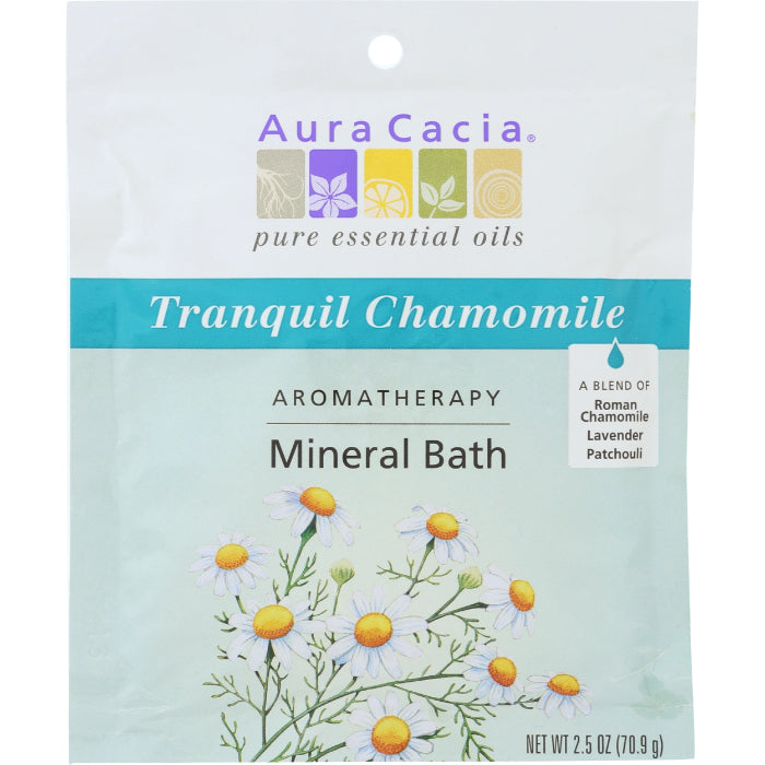 Aura Cacia - Bath Mineral Chamomile Tranquil, 2.5 oz - Pack of 6