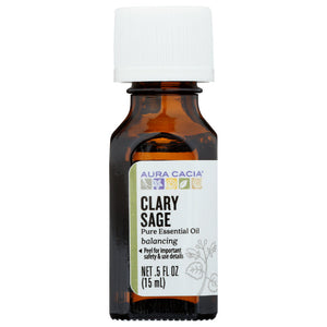 Aura Cacia - Essential Oil Clary Sage, 0.5 oz - Pack of 1