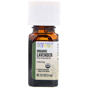 Aura Cacia - Essential Oil Organic Lavender, 0.25 oz - Pack of 1