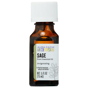 Aura Cacia - Essential Oil Sage, 0.5 oz - Pack of 1