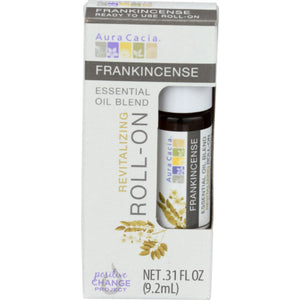 Aura Cacia - Essential Oil Roll-On Frankincense, 0.31 Fl Oz - Pack of 4