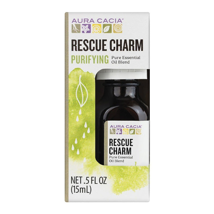 Aura Cacia - Essential Oil Rescue Charm, 0.5 Fl Oz - Pack of 1