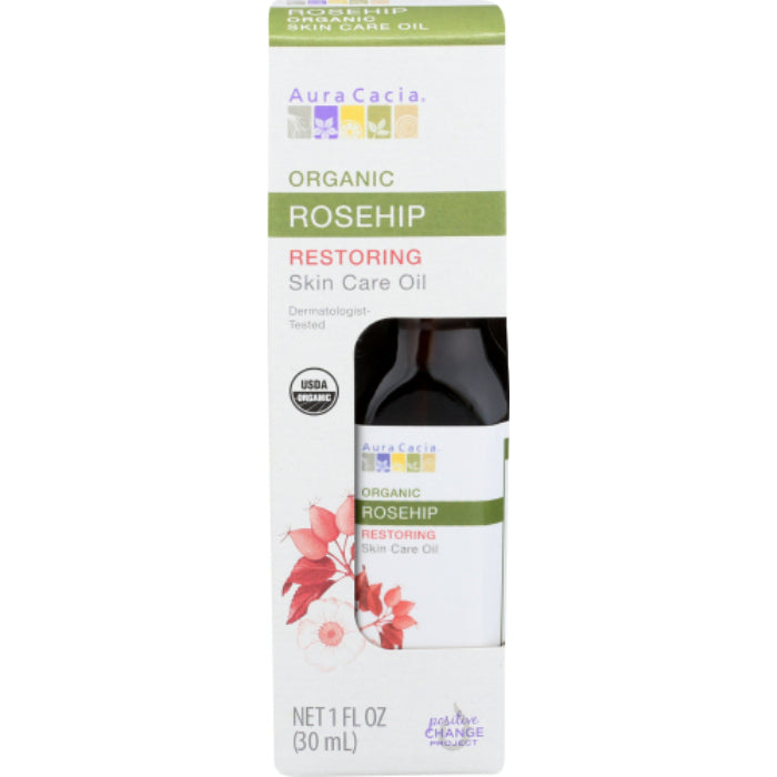 Aura Cacia - Skin Care Oil Rosehip Organic, 1 Fl Oz - Pack of 3