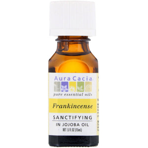 Aura Cacia - Precious Essential Oil Frankincense in Jojoba, 0.5 Oz - Pack of 1