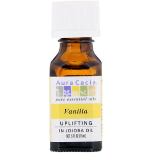 Aura Cacia - Precious Essential Oil Vanilla with Jojoba, 0.5 Oz - Pack of 1