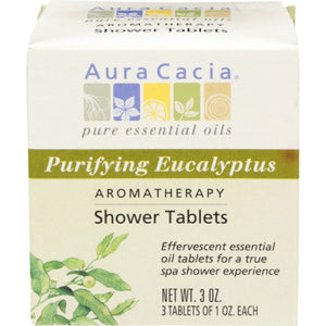 Aura Cacia - Shower Tablet Eucalyptus Purifying, 3 Oz - Pack of 3