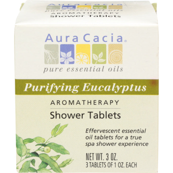 Aura Cacia - Shower Tablet Eucalyptus Purifying, 3 Oz - Pack of 3