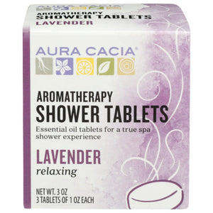 Aura Cacia - Shower Tablet Lavender Relaxing, 3 Oz - Pack of 3