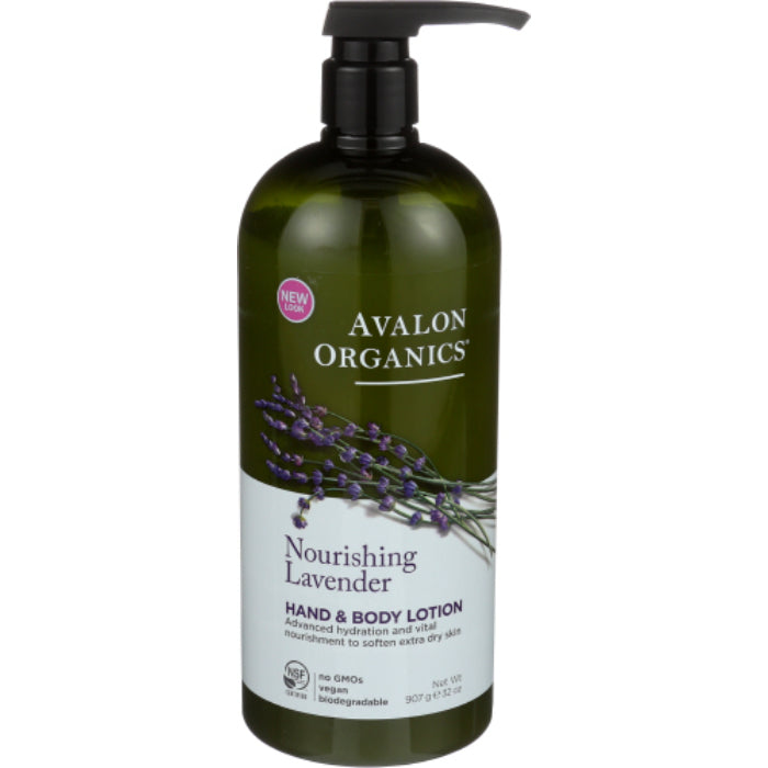 Avalon Organics - Lotion Hand & Body Lavender, 32 oz - Pack of 1