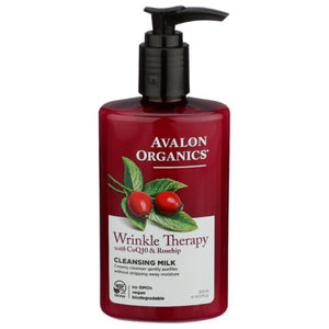 Avalon Organics - Wrinkle Therapy Cleansing Milk, 8.5 oz - Pack of 1