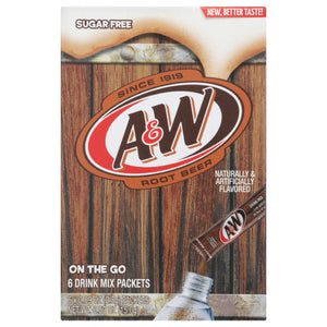 A&W - Powder Mix Root Beer 6Pc, 0.53 Oz - Pack of 12