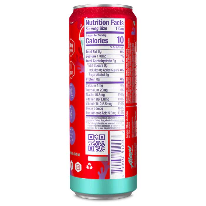 Alani - Cherry Slush Energy Drinks, 12fl - Back