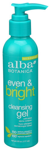 Alba Botanica - Face Cleanser Gel Even & Bright 6 Oz